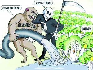 广西大新县受到铅锌矿重金属污染